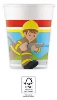 Ugniagesių gelbėtojų popieriniai puodeliai, 8 vnt., po 200 ml, FSC