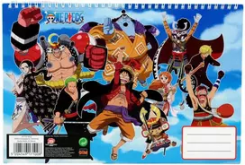 „One Piece Team“ spiralinė eskizų knygelė, A/4 formato, 30 lapų