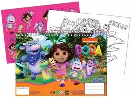 Dora tyrinėtoja džiunglėse, A/4 spiralinis eskizų bloknotas, 40 puslapių, su lipduku