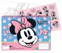 „Disney Minnie Joy“ spiralinė A/4 eskizų knygelė su 40 lapų ir lipdukais