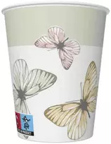 „Butterfly Light“ popieriniai puodeliai, 8 vnt., po 250 ml