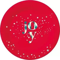 GoDan Joy popierinės lėkštės raudonos 18cm 6vnt