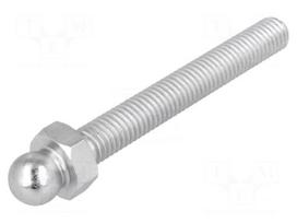 Pin | M8 | Plunger mat: steel | Ø: 10mm | Plating: zinc | Thread len: 60mm