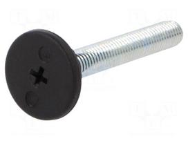 Foot of pin | rigid,with screwdriver slot | Base dia: 30mm | M10