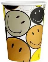 „Emoji Smiley Originals“ popieriniai puodeliai, 8 vnt., po 250 ml