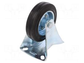 Transport wheel | Ø: 100mm | W: 25mm | H: 128mm | rigid | 70kg | Mat: rubber