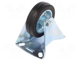 Transport wheel | Ø: 80mm | W: 25mm | H: 105mm | rigid | 50kg | Mat: rubber