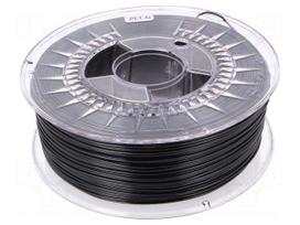 Filament: PET-G | 1.75mm | black | 220÷250°C | 1kg | ±0,05mm