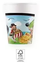 Piratų salos popieriniai puodeliai, 8 vnt., 200 ml, FSC