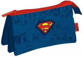 Supermeno komiksų pieštukų dėklas su 3 skyriais, 21 cm