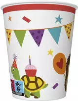 Mieli popieriniai puodeliai „Gyvūnėliai“ (vakarėlių tematika), 8 vnt., 250 ml