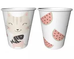 Popieriniai puodeliai „Katė Mieli Draugai“, 6 vnt., 240 ml