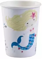 Undinėlės formos popieriniai puodeliai, 8 vnt., po 250 ml