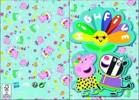 Peppa Pig Highfive 3D iššokantis sveikinimo atvirukas + vokas