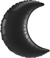 Spalvotas onikso spalvos pusmėnulio formos folijos balionas, 66 cm