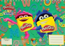 „Play-Doh Art“ spiralinė eskizų knygelė A/4, piešimo bloknotas, 40 lapų