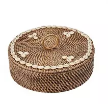 Bazaar Krepšys, 30x30x9.5 cm, Ruda, Rotangas
