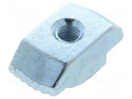 Nut | for profiles | Width of the groove: 10mm | steel | zinc | H: 3mm