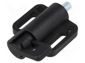 Spring latch | for profiles | W: 38mm | Mat: zinc alloy | F1: 21N | Ø: 6mm