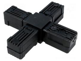 Mounting coupler | for profiles | Mat: polyamide | -30÷100°C | I: 77mm