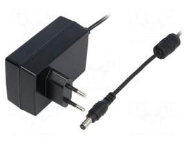 Power supply: switched-mode | volatage source | 12VDC | 1.5A | 18W