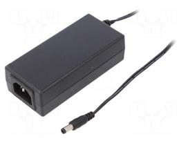 Power supply: switched-mode | 24VDC | 2.7A | Out: 5,5/2,1 | 65W | 0÷40°C