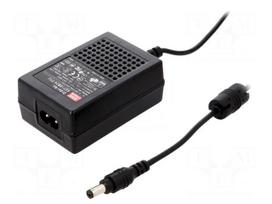 Power supply: switched-mode | 24VDC | 0.75A | Out: 5,5/2,1 | 18W | 88%