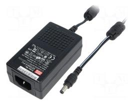Power supply: switched-mode | 24VDC | 1.04A | Out: 5,5/2,1 | 25W | 88%
