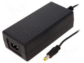 Power supply: switched-mode | 24VDC | 2.7A | Out: 5,5/2,1 | 65W | 0÷40°C