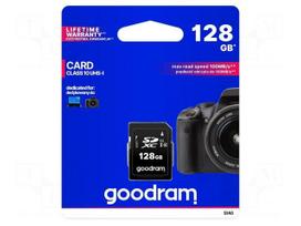 Memory card | SD XC | 128GB | Read: 100MB/s | Write: 10MB/s | 0÷70°C