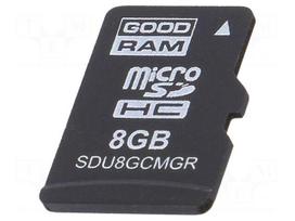 Memory card | industrial | MLC,SD Micro | 8GB | UHS I U1 | 0÷70°C