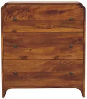Artisan Furniture Riešutmedžio komoda su 3 stalčiais
