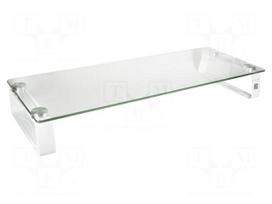 Monitor stand | 20kg | Mat: metal,steel,glass | Dim: 560x210x80mm