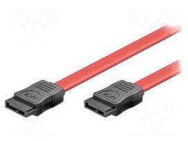 Cable: SATA | both sides,eSATA L-Type plug | 0.5m | red
