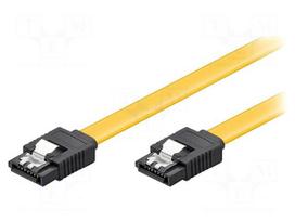 Cable: SATA | both sides,SATA L-Type plug | 0.2m | yellow