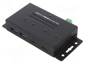 Hub USB | USB 3.1,industrial | PnP,mounted on desktop | 10Gbps