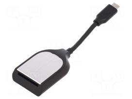 Card reader: memory | USB C | USB 3.0 | SD HC,SD XC | black,silver