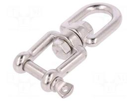Swivel | acid resistant steel A4 | for rope | 92mm | Size: 8mm