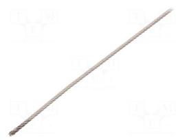 Rope | acid resistant steel A4 | Ørope: 2mm | L: 10m | Rope plexus: 7x7