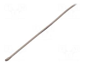 Rope | acid resistant steel A4 | Ørope: 2mm | L: 50m | Rope plexus: 7x7