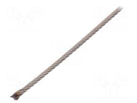 Rope | acid resistant steel A4 | Ørope: 3mm | L: 50m | Rope plexus: 7x7