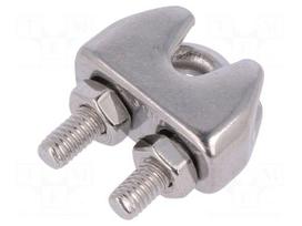 Rope clamp wire | acid resistant steel A4 | for rope | Ørope: 4mm