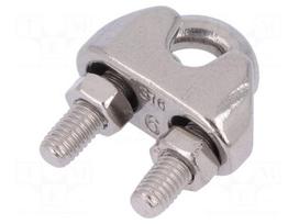 Rope clamp wire | acid resistant steel A4 | for rope | Ørope: 5mm
