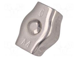 Rope clamp simplex | acid resistant steel A4 | for rope