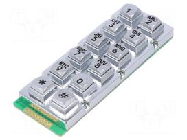 Keypad: metal | No.of butt: 12 | none | metal | 200mΩ | 1.5N | 20mA