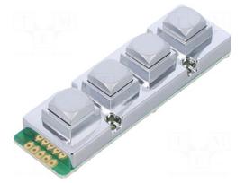 Keypad | No.of butt: 4 | metal | Mech.durability: 1000000cycles | 1.5N