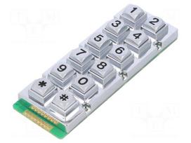 Keypad: metal | No.of butt: 12 | none | metal | 200mΩ | 1.5N | 20mA
