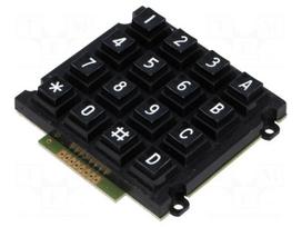 Keypad: plastic | No.of butt: 16 | none | plastic | 200mΩ | 1N | 20mA