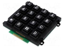 Keypad: plastic | No.of butt: 16 | none | plastic | 200mΩ | 1.5N | 20mA