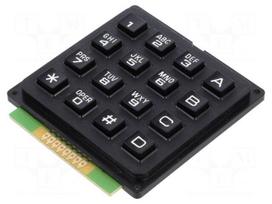 Keypad: plastic | No.of butt: 16 | none | plastic | 200mΩ | 1N | 20mA